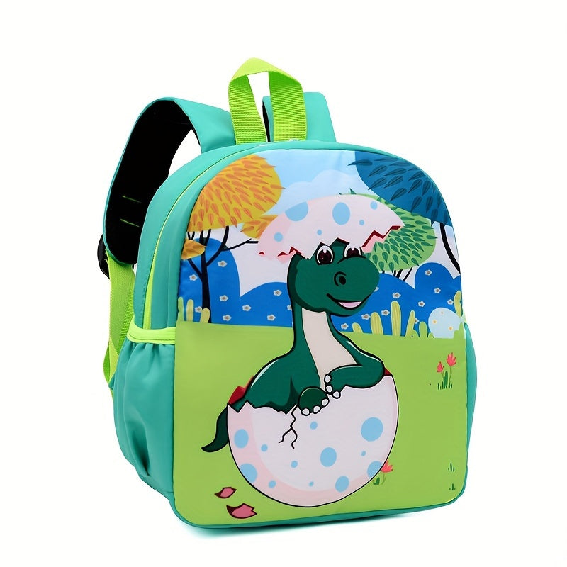 Durable Lightweight Nylon Backpack - Kids' School Bag with Side Pockets, Adjustable Straps, and Embossed Design - Hand Wash, Comfortable Street Style for Boys & Girls, Ages 3-14, Multiple Zippers