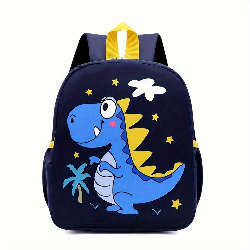 Durable Lightweight Nylon Backpack - Kids' School Bag with Side Pockets, Adjustable Straps, and Embossed Design - Hand Wash, Comfortable Street Style for Boys & Girls, Ages 3-14, Multiple Zippers