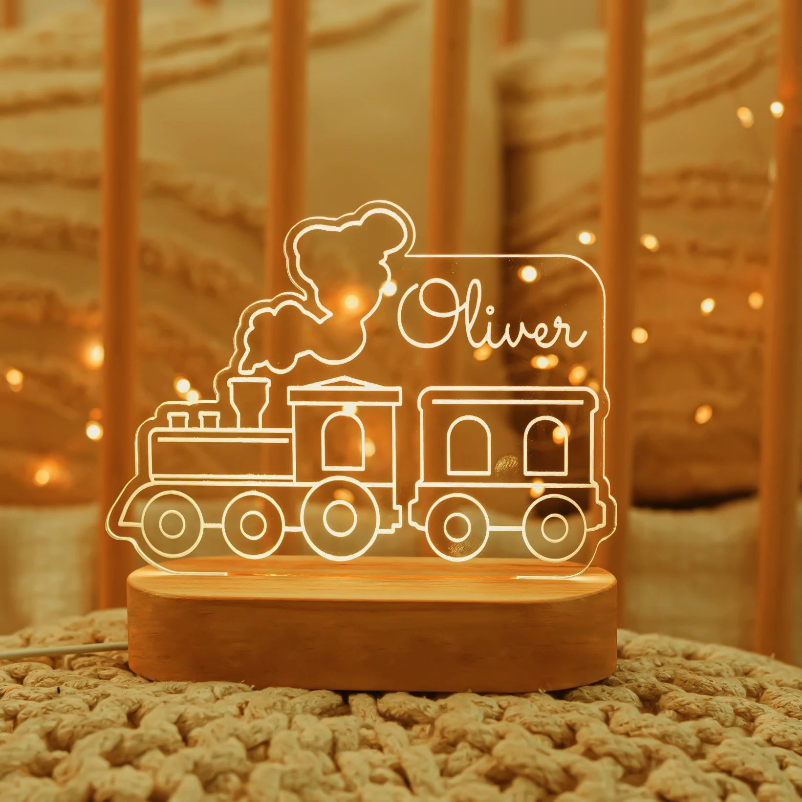 Bébé enfants USB veilleuse personnalisé enfants nom lampe personnalisé pépinière nouveau-né chambre décoration de la maison anniversaire Souvenir cadeau