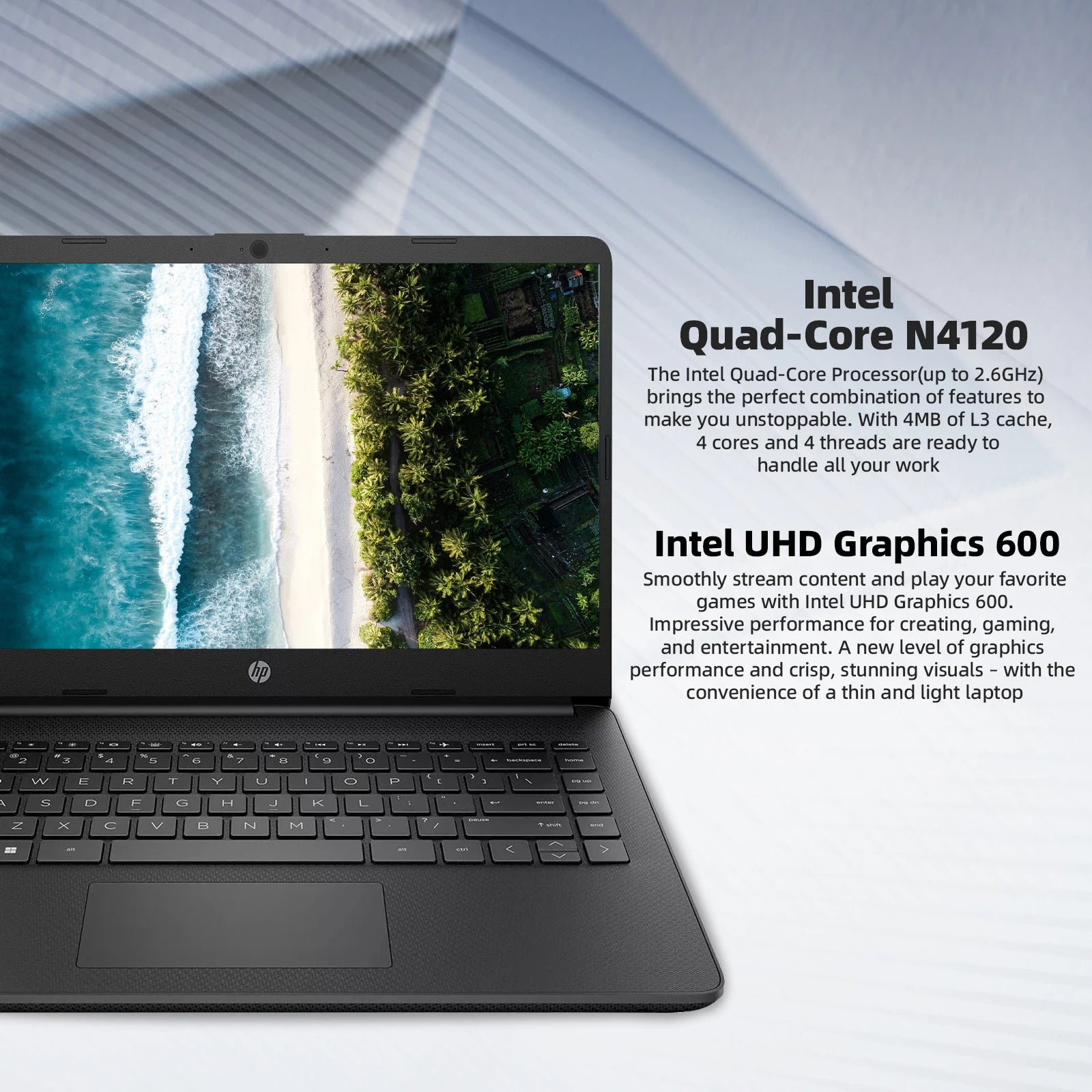 HP-Ordinateur portable professionnel 14 pouces, Intel Celeron N4120,16 Go de RAM,384 Go de stockage (128 Go eMMC + 256 Go de carte SD),1 an Office 365