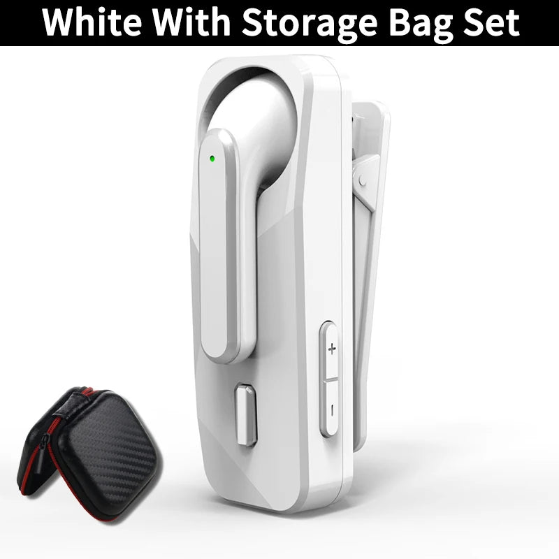 Bluetooth 5.1 casque sans fil écouteur d'affaires avec micro HD appel mains libres rappel de vibrations crochet d'oreille sport conduite casque
