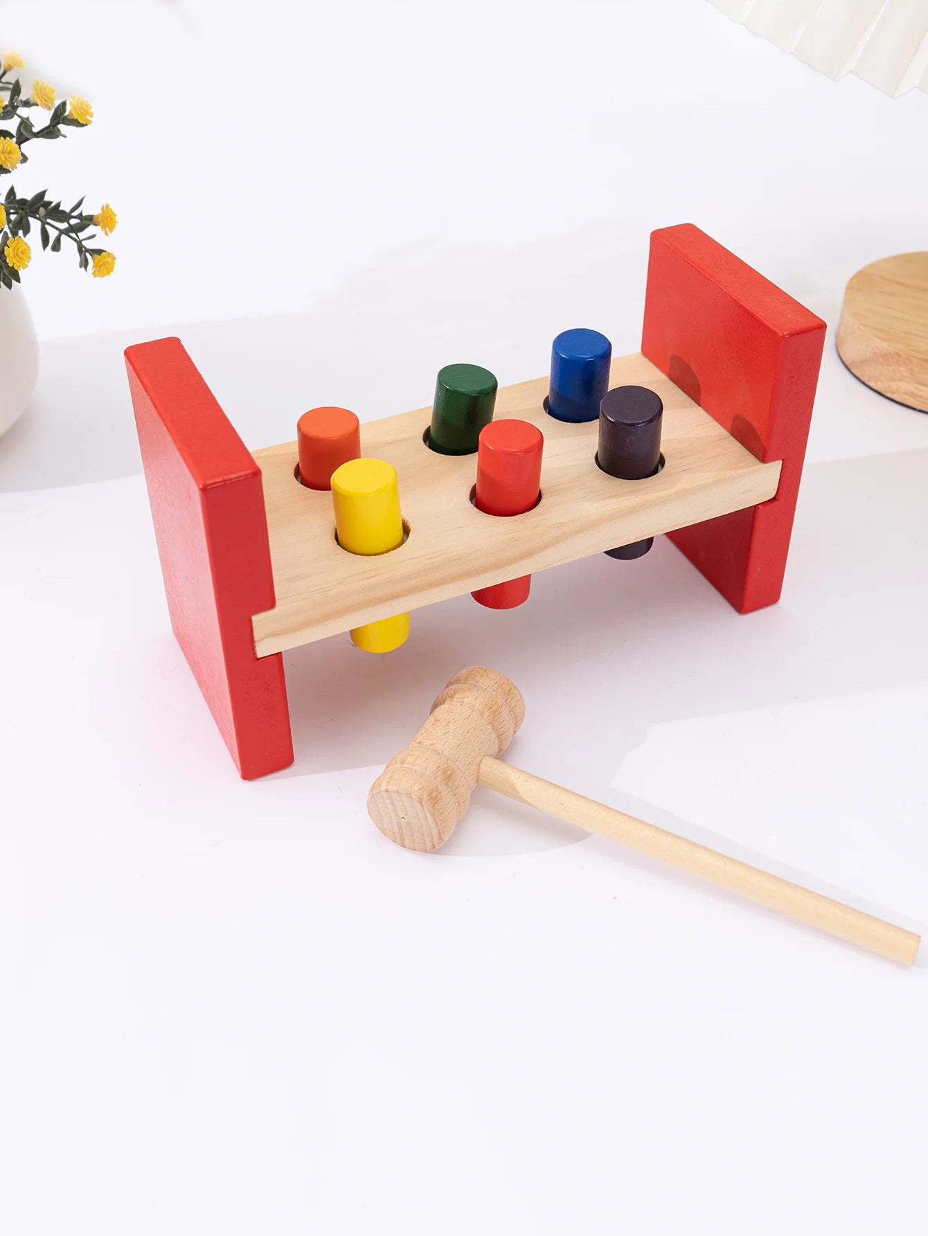 Jouet de martelage en bois Montessori – Développer la motricité fine et le plaisir éducatif pour les tout-petits