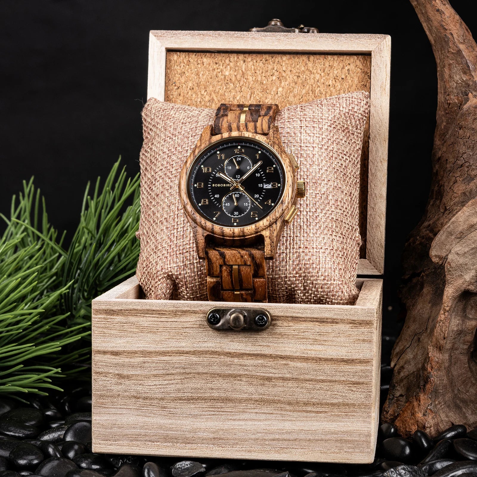 BOBO BIRD montre montre-bracelet en bois homme fabriqué à la main Vintage nouvelle montre à Quartz en bois avec montre en bois naturel élégante Unique personnalisé
