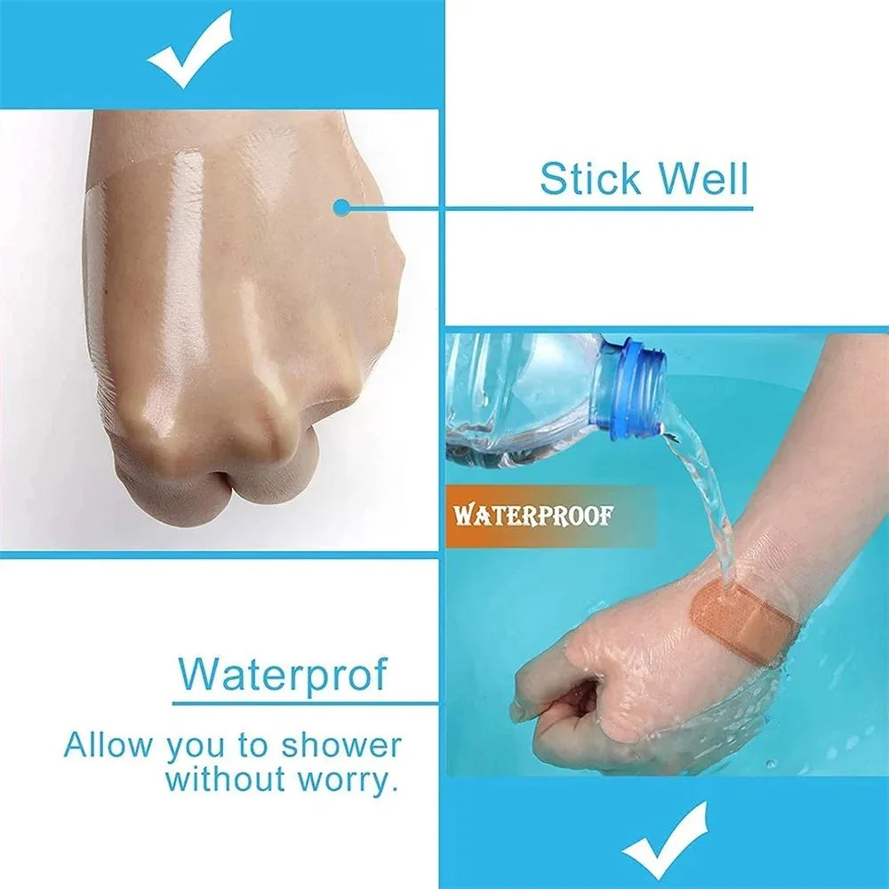 Waterproof PU film, adhesive bandage for aftercare, skin protection, healing, tattoo repair.