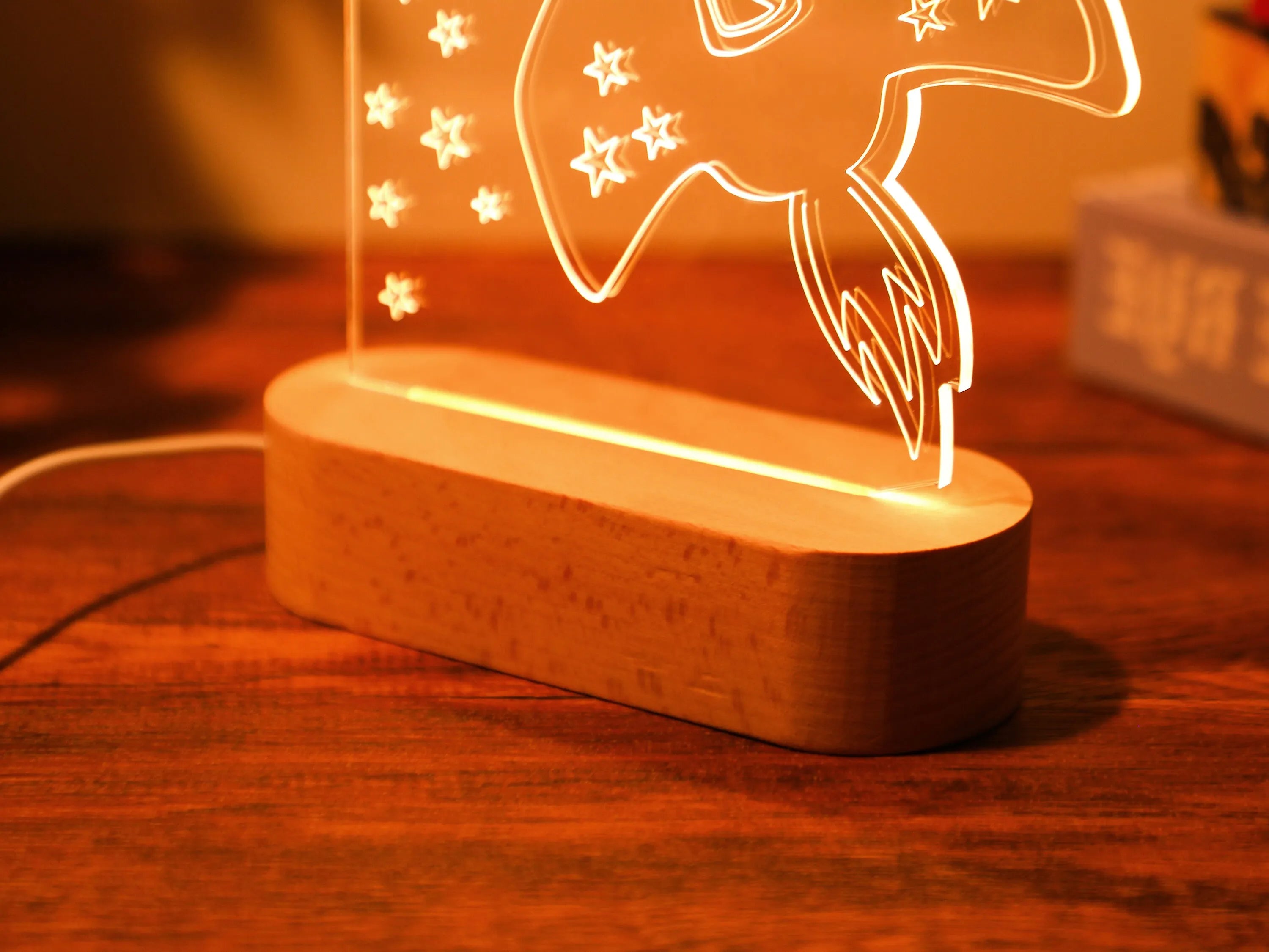 Bébé enfants USB veilleuse personnalisé enfants nom lampe personnalisé pépinière nouveau-né chambre décoration de la maison anniversaire Souvenir cadeau