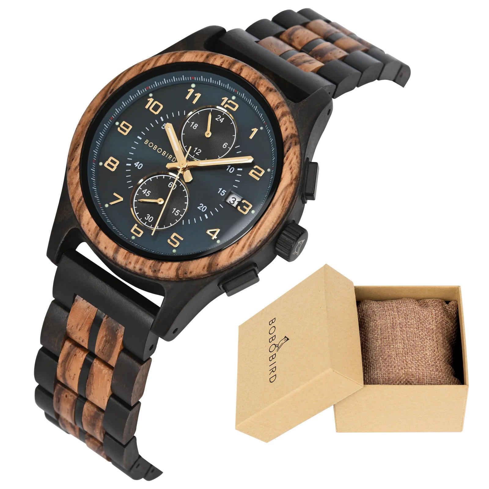 BOBO BIRD montre montre-bracelet en bois homme fabriqué à la main Vintage nouvelle montre à Quartz en bois avec montre en bois naturel élégante Unique personnalisé