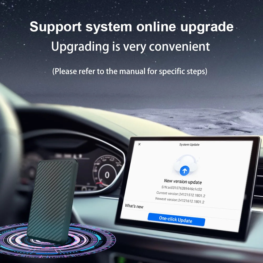 2025 New Android 14 CarPlay Ai Box 4G + 64G Wired to Wireless 3-in-1 Smart Dongle Plug and Play for YouTube Nexflit Wifi Mini Box
