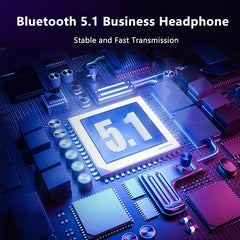 Bluetooth 5.1 casque sans fil écouteur d'affaires avec micro HD appel mains libres rappel de vibrations crochet d'oreille sport conduite casque