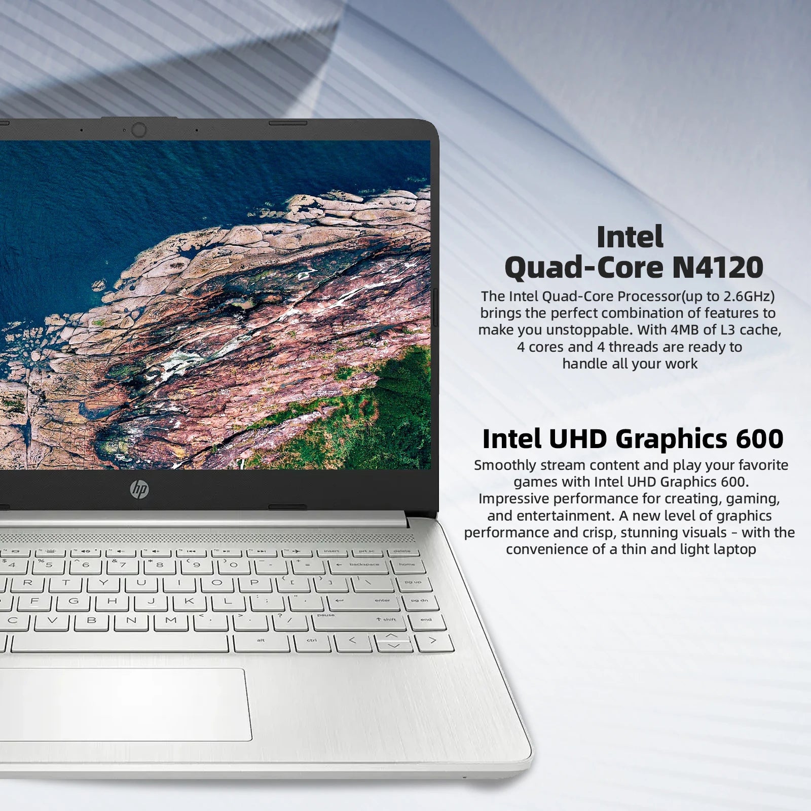 Ordinateur portable professionnel HP 14", Intel Celeron N4120, 16 Go de RAM, 384 Go de stockage (128 Go d'eMMC + 256 Go de carte SD), 1 an Office 365