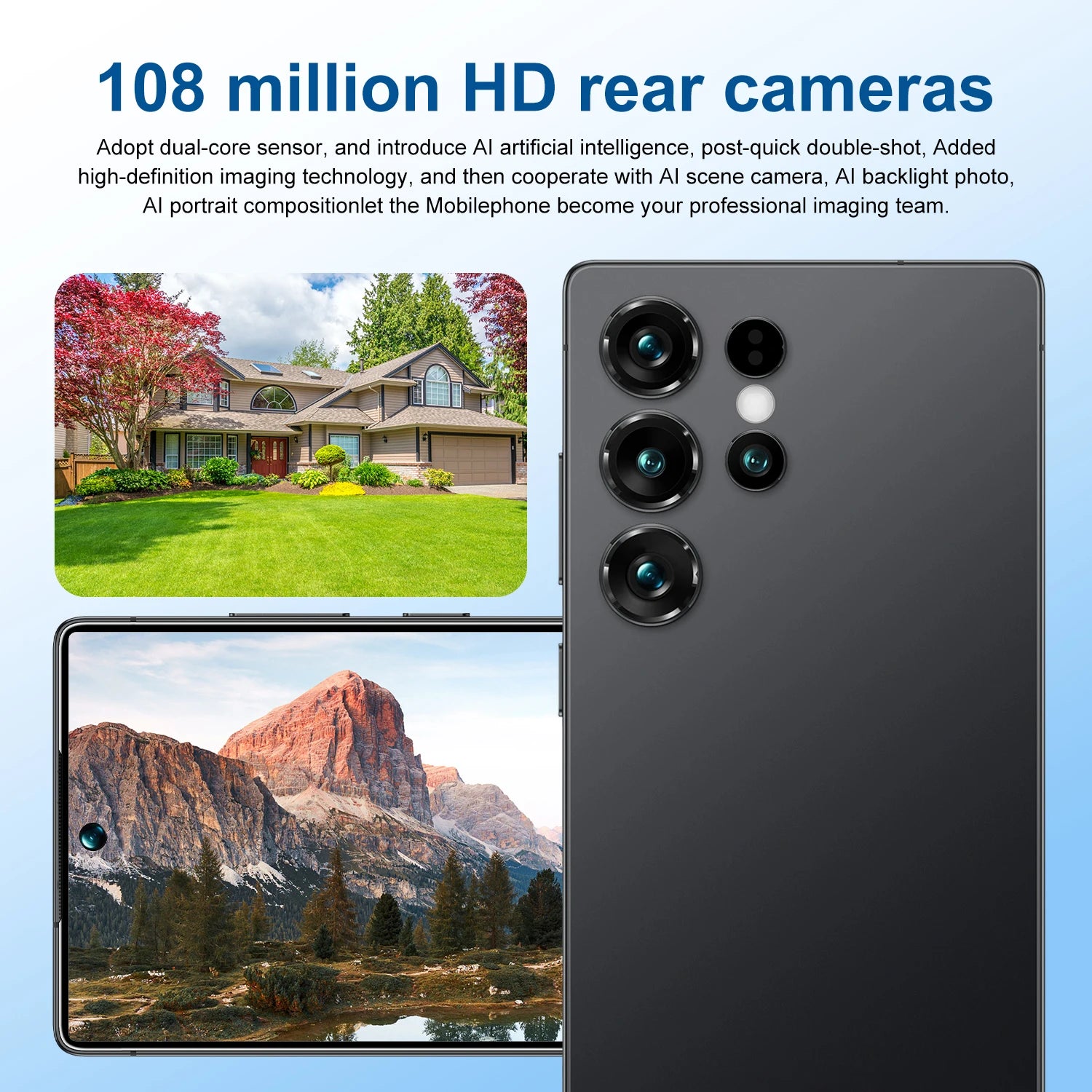 S26 Ultra Tablet PC, 7.3-inch, HD, Global Edition, Dual Original Smart Card, 8000mAh Battery, Face Tab, 2025 Trend