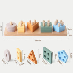 Jouets Montessori pour garçons et filles de 3 à 6 ans, jouets de tri et d'empilage en bois pour bébés et tout-petits