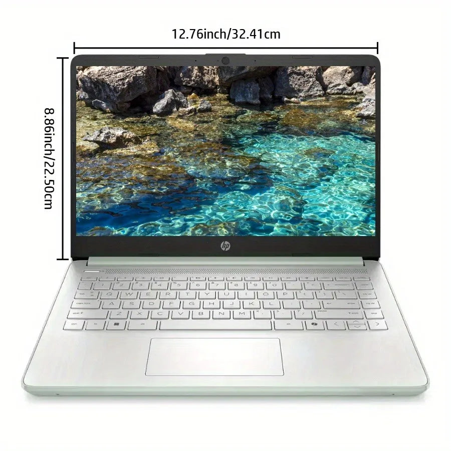 Ordinateur portable professionnel HP HD 14", processeur Intel N150, 16 Go de RAM, 128 Go de UFS, graphiques Intel, Wi-Fi 6, Windows 11 Home, vert saule