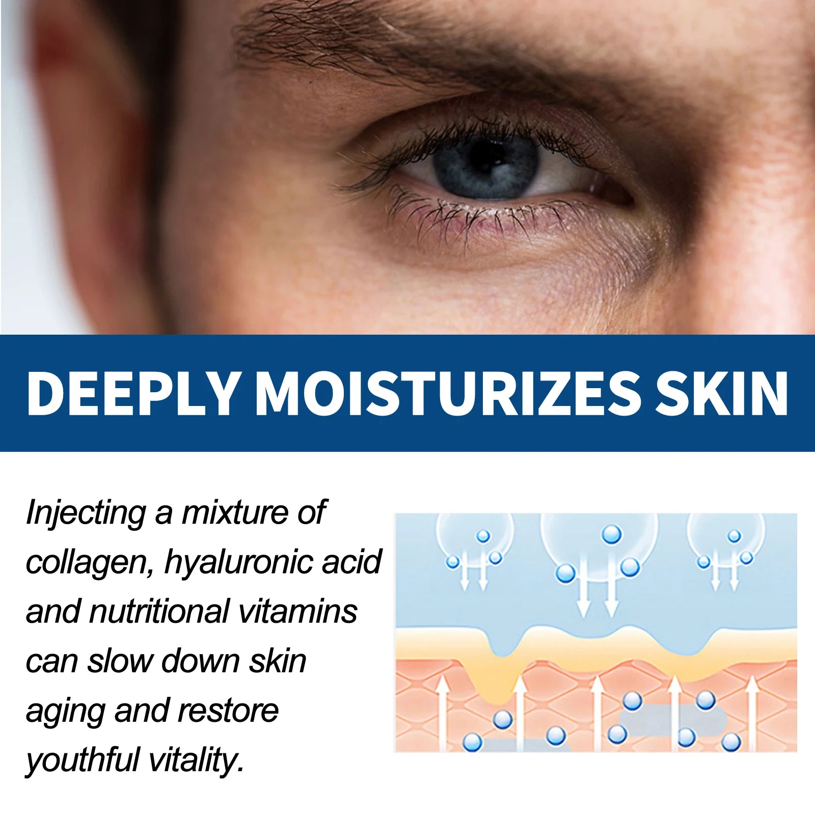 East Moon 50g collagène hommes crème Anti-rides hydratant pour le visage raffermissant Lifting cou peau lisse instantanée crème nourrissante pour le visage