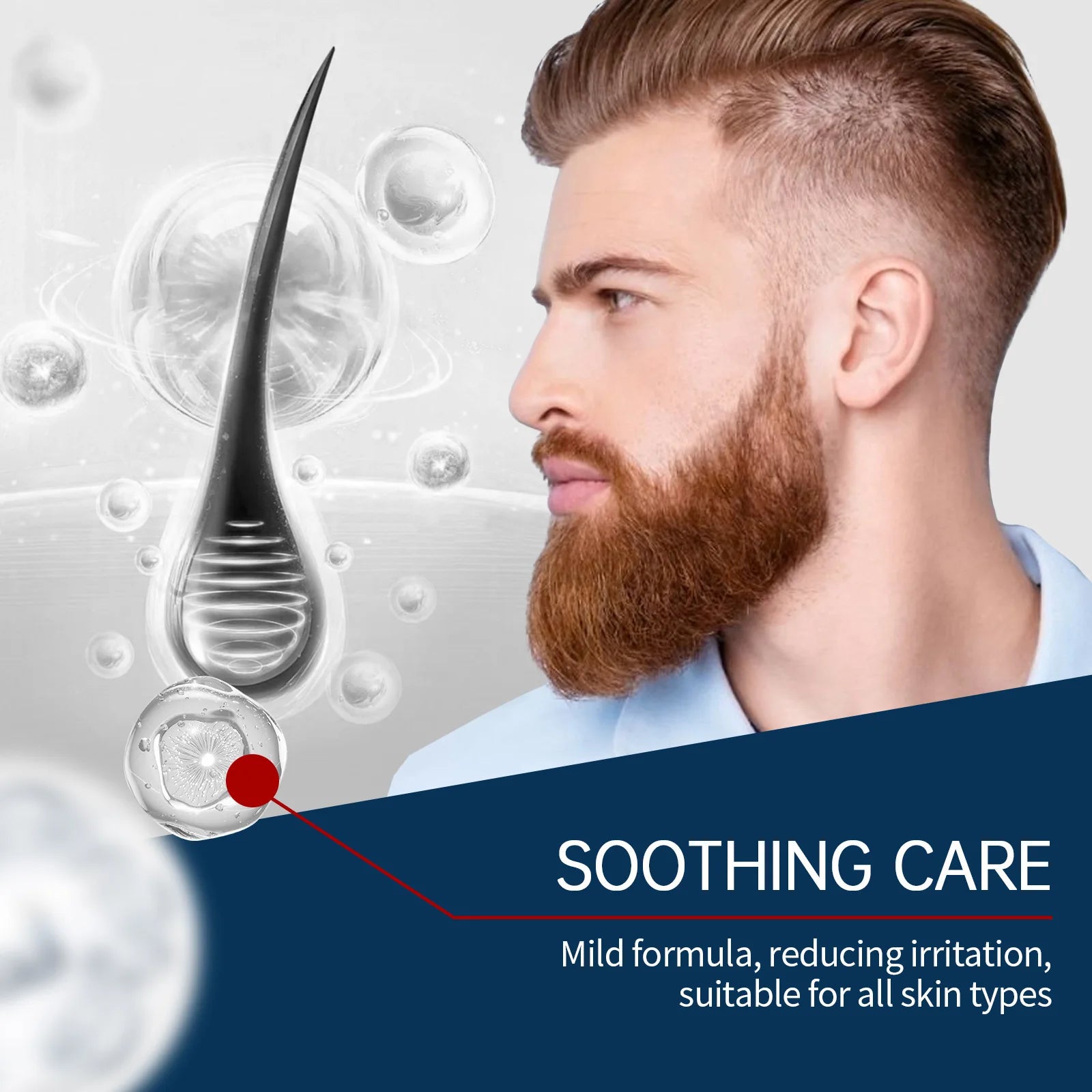 East Moon 1 ensemble hommes bois de santal ensemble de soins de barbe nourrir barbe hydratante barbe propre épaissir barbe style Kit de soins de barbe pour hommes