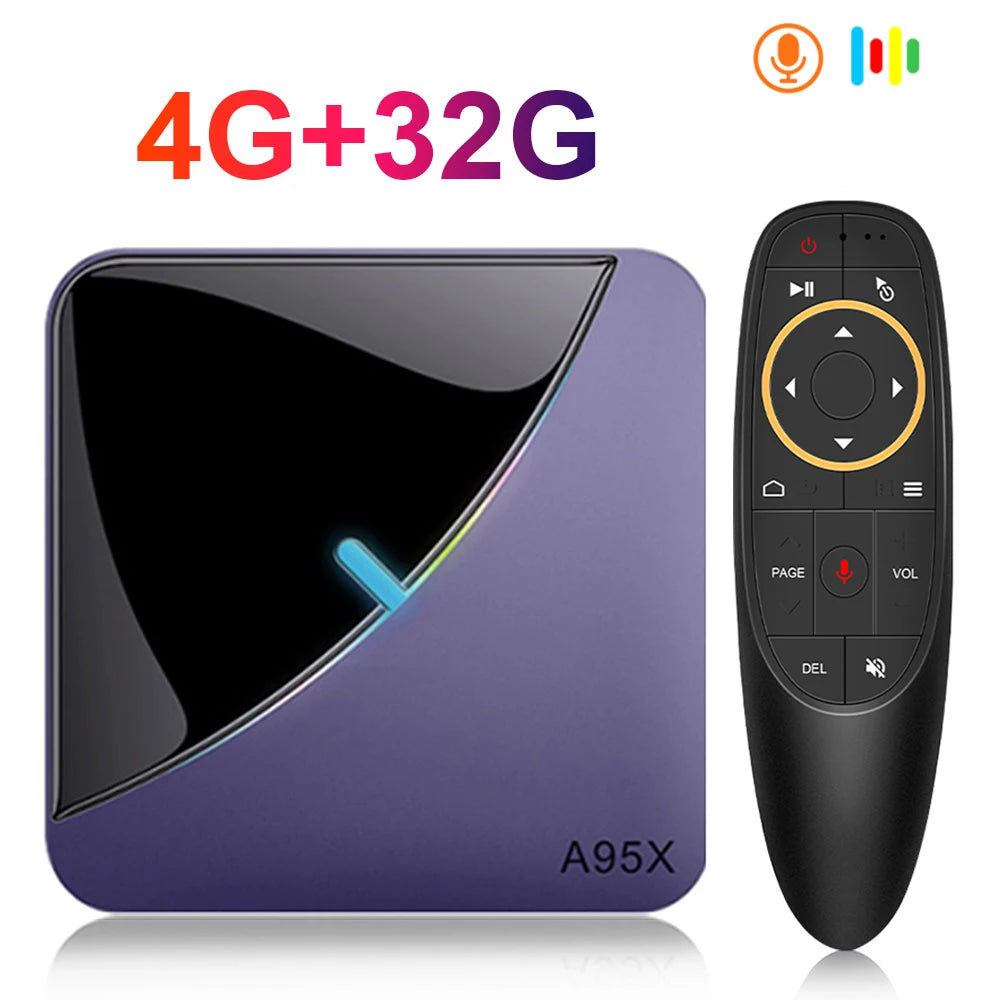 Boîtier Smart TV Android 11, A95X F3AirII, Amlogic S905Y4 BTpig, 4 Go RAM, 64 Go ROM, 4K, Vidéo RGB Light, 2024G, 5G, Touriste, Wifi, Décodeur Dean, 2.4