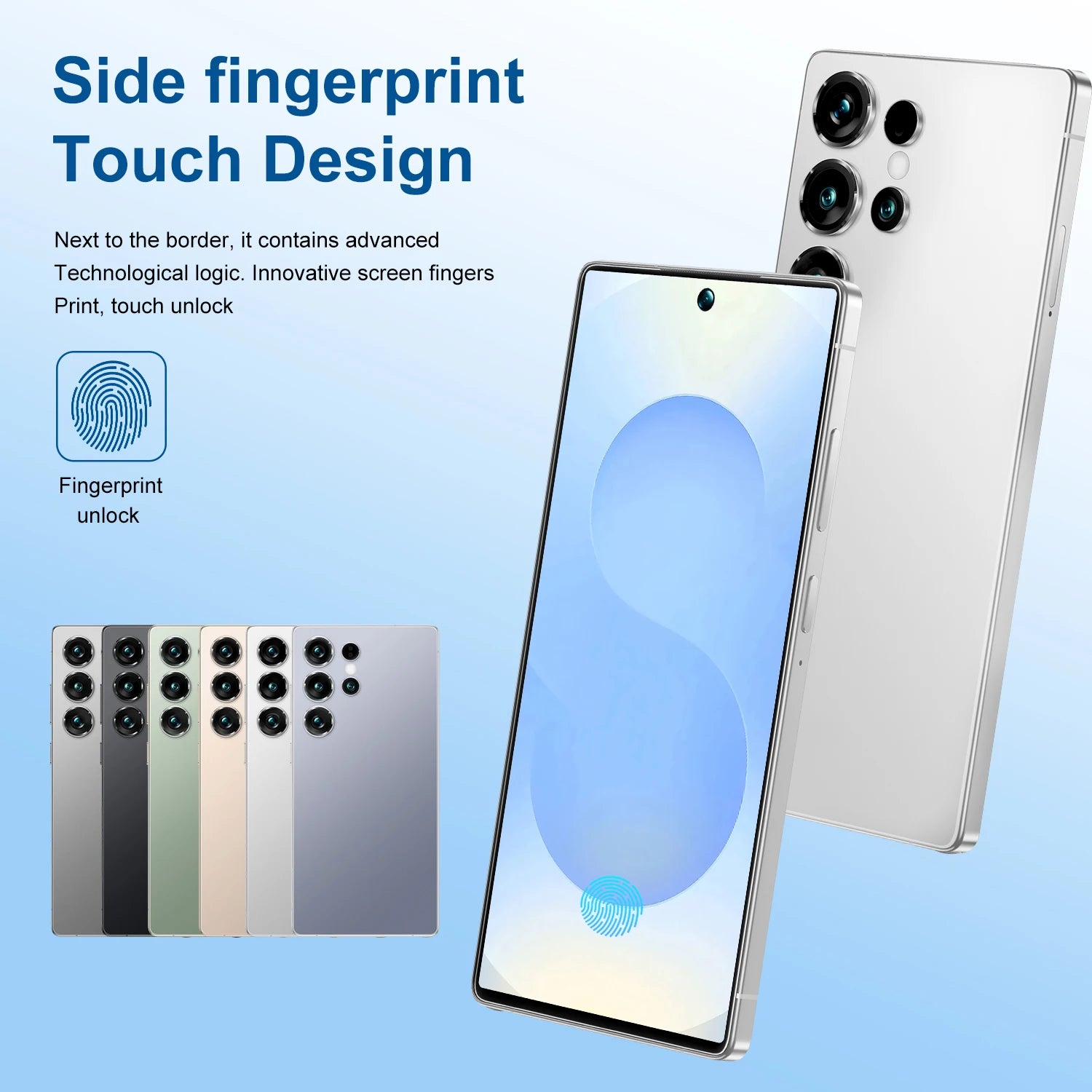 S26 Ultra Tablet PC, 7.3-inch, HD, Global Edition, Dual Original Smart Card, 8000mAh Battery, Face Tab, 2025 Trend