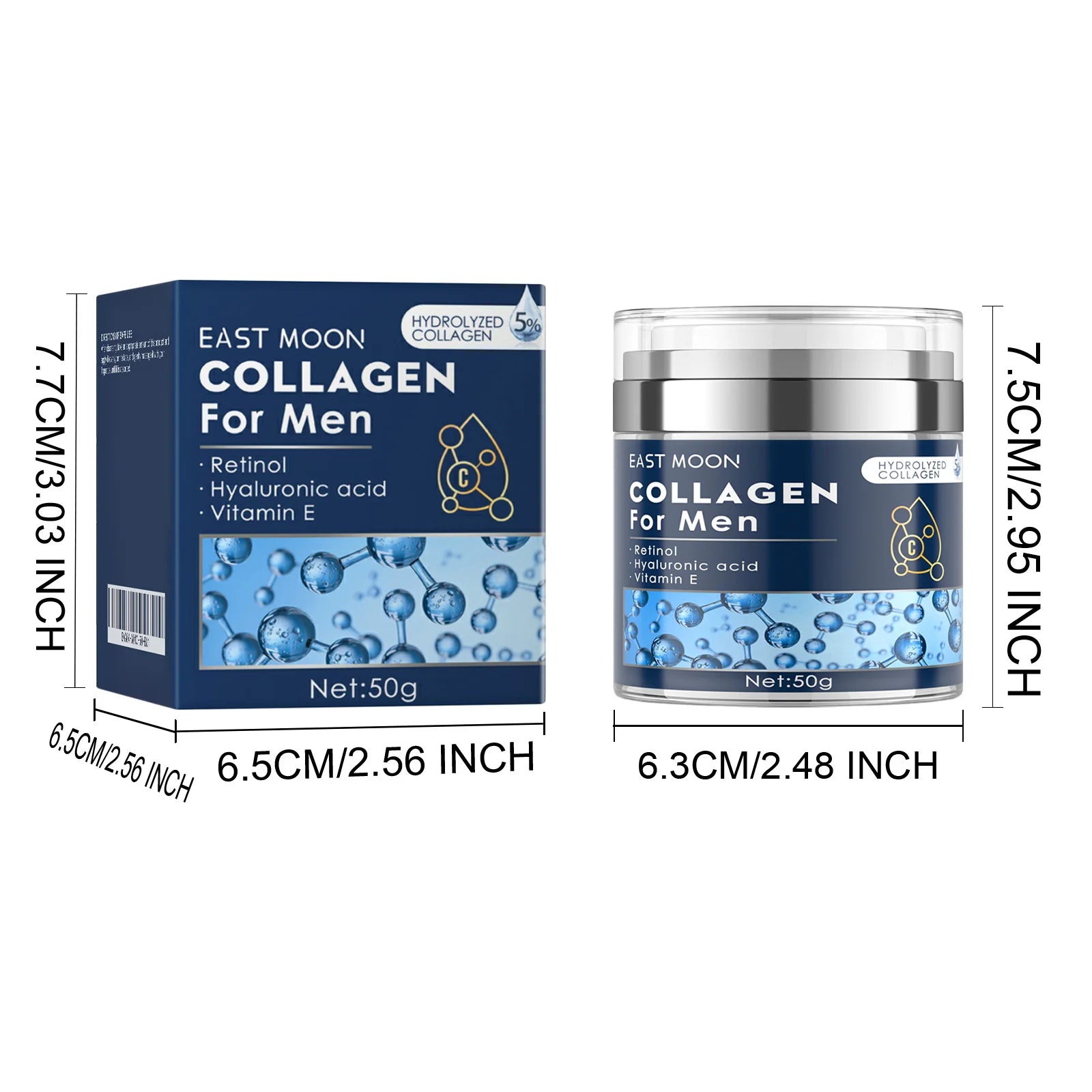 East Moon 50g collagène hommes crème Anti-rides hydratant pour le visage raffermissant Lifting cou peau lisse instantanée crème nourrissante pour le visage