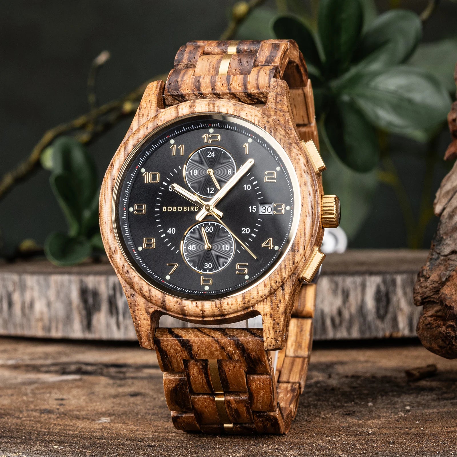 BOBO BIRD montre montre-bracelet en bois homme fabriqué à la main Vintage nouvelle montre à Quartz en bois avec montre en bois naturel élégante Unique personnalisé