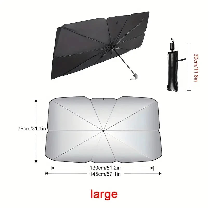 Foldable Sunshade for Car Windshield, Anti-Ultraviolet, for Car Front Window (Heat Protection)
