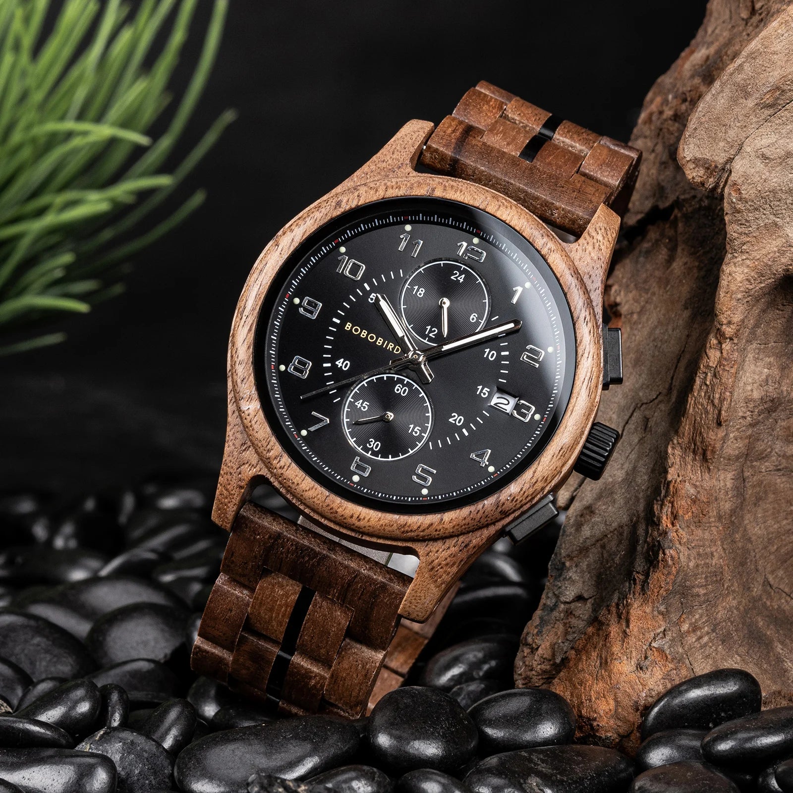 BOBO BIRD montre montre-bracelet en bois homme fabriqué à la main Vintage nouvelle montre à Quartz en bois avec montre en bois naturel élégante Unique personnalisé