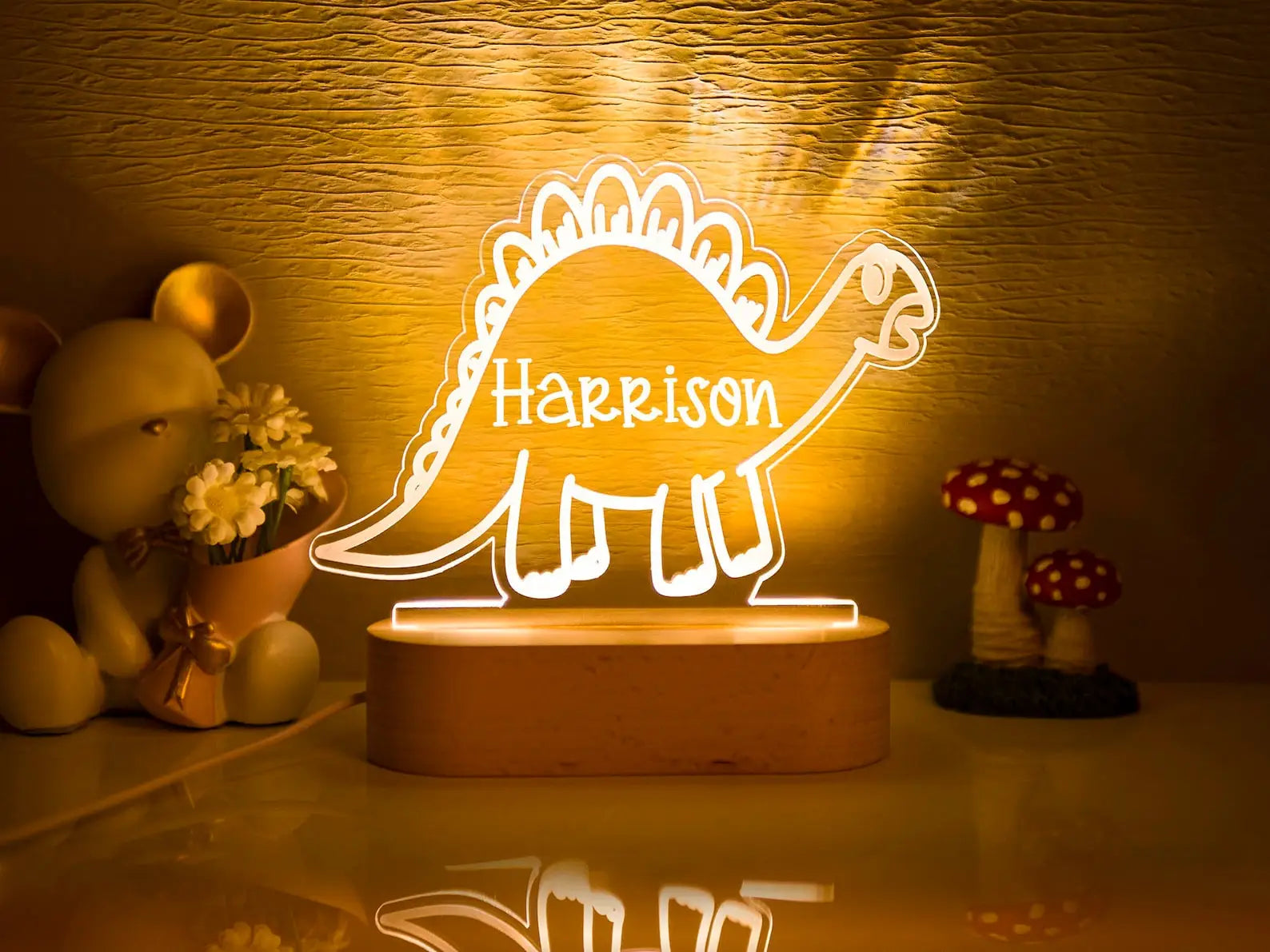 Bébé enfants USB veilleuse personnalisé enfants nom lampe personnalisé pépinière nouveau-né chambre décoration de la maison anniversaire Souvenir cadeau