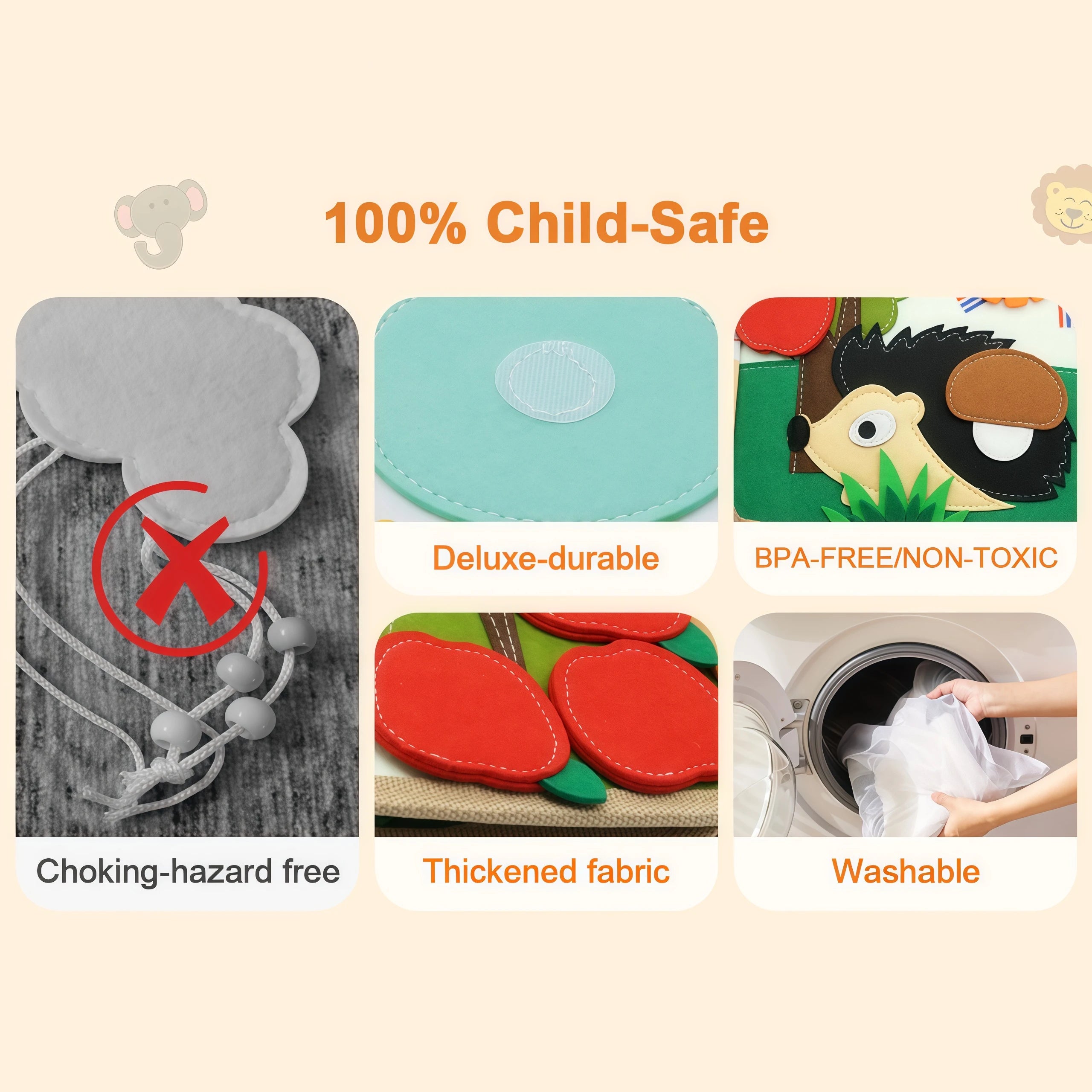 Jouets Montessori, livre occupé pour enfants, forme de couleur, Cognition animale, jouets d'éducation précoce, chiot, livre silencieux, jouets à motricité Fine