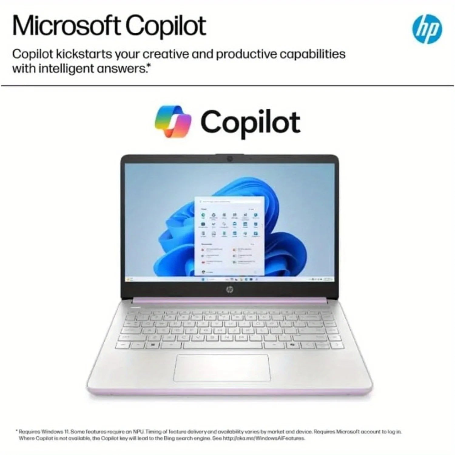 Ordinateur portable professionnel HP HD 14", processeur Intel N150, jusqu'à 16 Go de RAM, 128 Go UFS, graphiques Intel, Wi-Fi 6, Windows 11 S, miel lavande