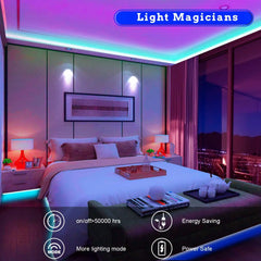 Bande lumineuse LED USB pour la décoration de la chambre, rétroéclairage TV, lampe, ruban à diode, Bluetooth, contrôle d'application, proxy document, RVB 5050, 1-40m