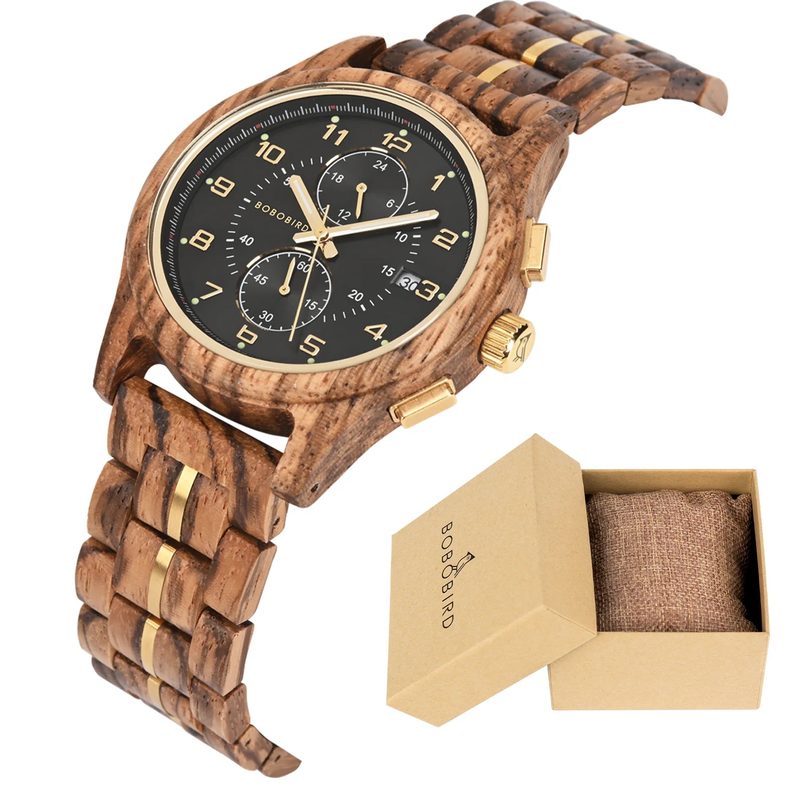 BOBO BIRD montre montre-bracelet en bois homme fabriqué à la main Vintage nouvelle montre à Quartz en bois avec montre en bois naturel élégante Unique personnalisé
