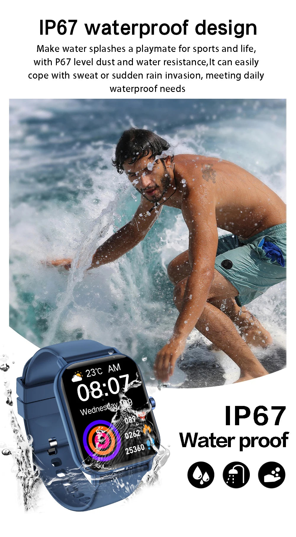 Montre de Sport pour enfants, écran HD, montre intelligente avec bracelet en Silicone, montre-bracelet électronique étanche, cadeau pour garçons et filles