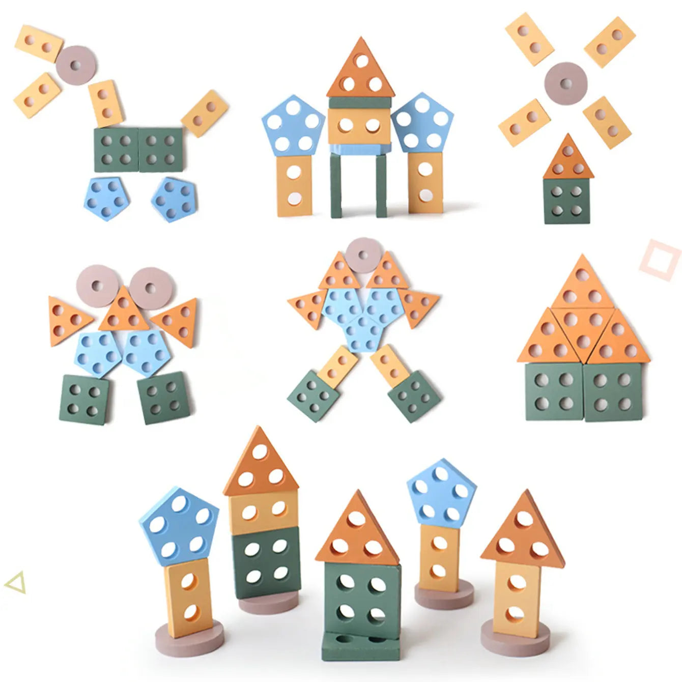 Jouets Montessori pour garçons et filles de 3 à 6 ans, jouets de tri et d'empilage en bois pour bébés et tout-petits