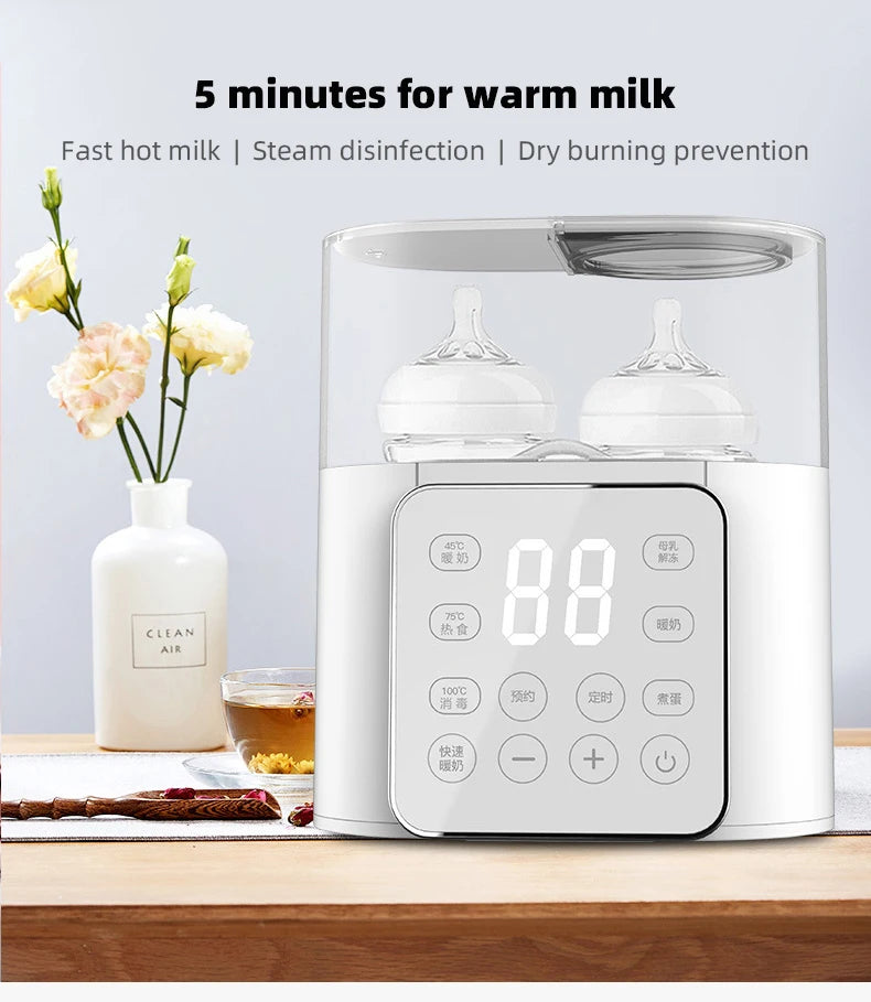 Chauffe-biberon multifonction rapide, accessoires pour bébé, chauffe-aliments, chauffe-lait, stérilisateur avec contrôle précis de la température