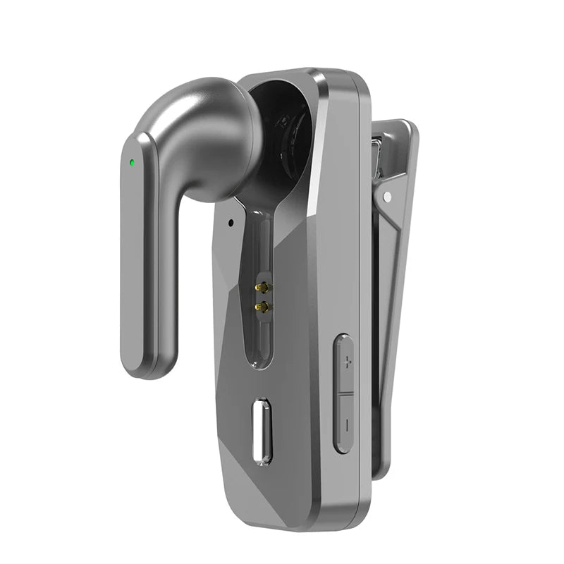 Bluetooth 5.1 Wireless Business Headset with HD Microphone, Hands-Free Calling, Vibration Reminder, Ear Hook, Sport Driving Headset