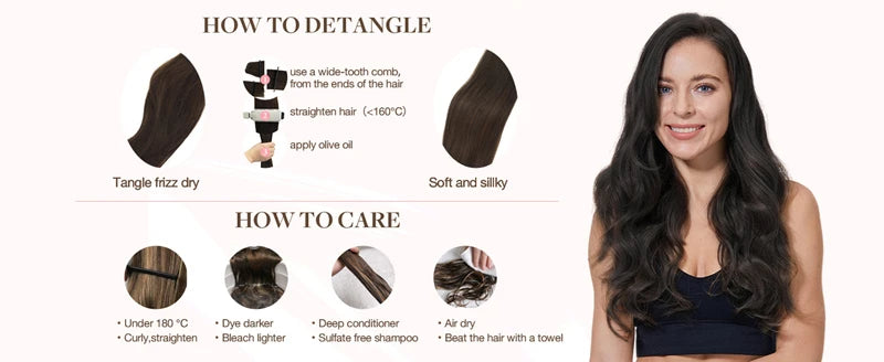 Pince à cheveux humains droite dans les Extensions de cheveux 100% non transformés pleine tête cheveux vierges brésiliens couleur noire naturelle 8 pièces avec 120G