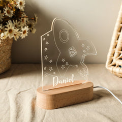 Bébé enfants USB veilleuse personnalisé enfants nom lampe personnalisé pépinière nouveau-né chambre décoration de la maison anniversaire Souvenir cadeau