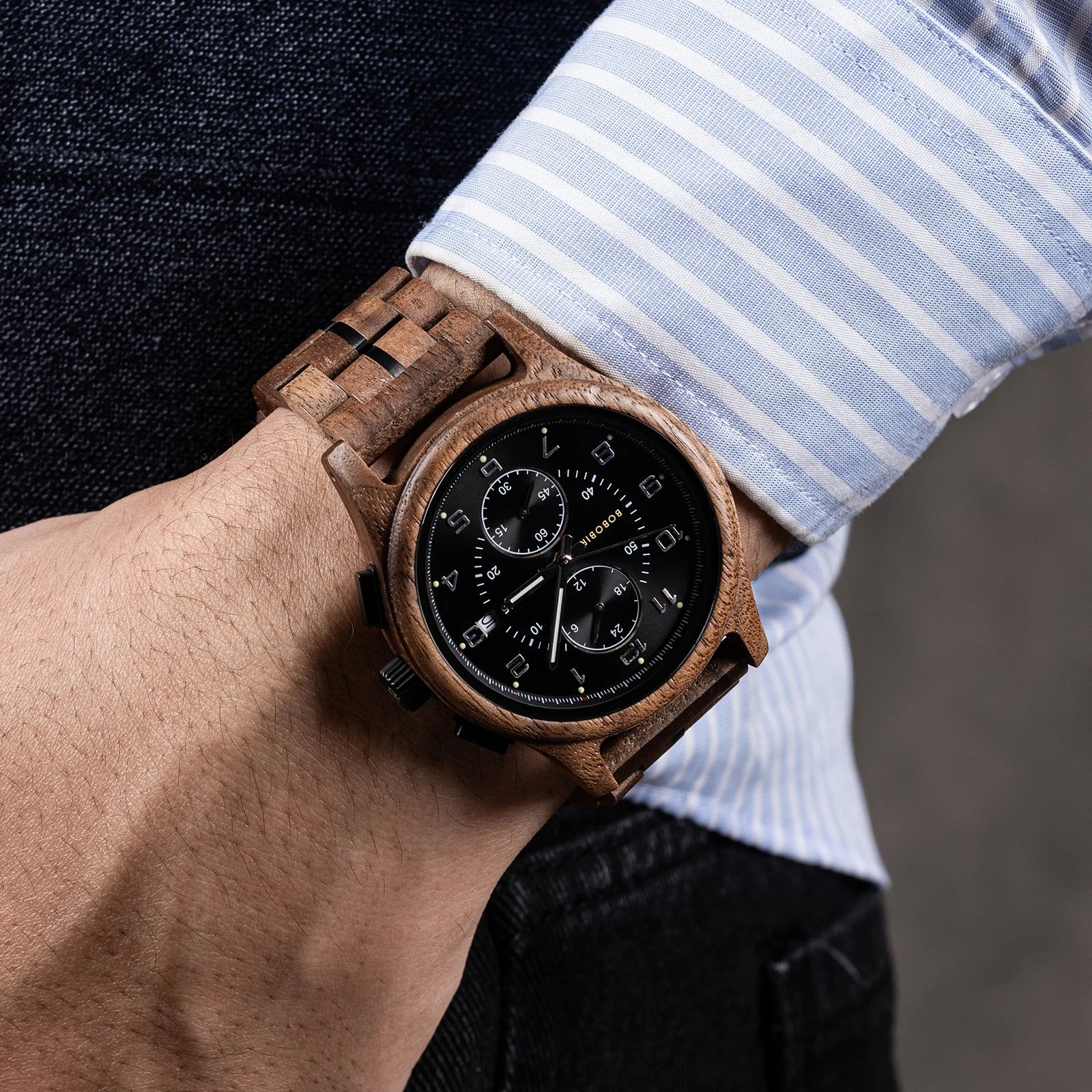BOBO BIRD montre montre-bracelet en bois homme fabriqué à la main Vintage nouvelle montre à Quartz en bois avec montre en bois naturel élégante Unique personnalisé