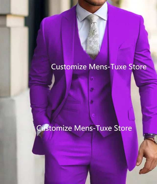 Zones Me-Costume Slim Fit pour Homme, Tenues de Mariage Formelles, Gris, Veste 3 Pièces, Pantalon avec GlabtMade, 2024