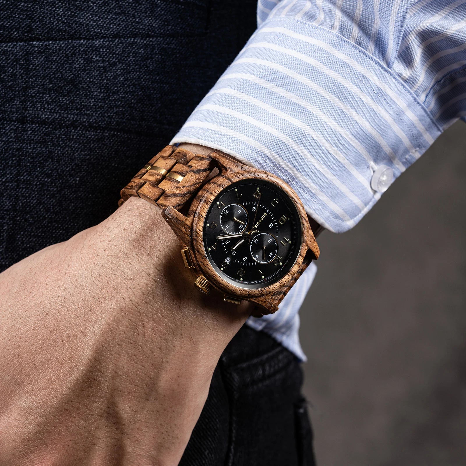 BOBO BIRD montre montre-bracelet en bois homme fabriqué à la main Vintage nouvelle montre à Quartz en bois avec montre en bois naturel élégante Unique personnalisé