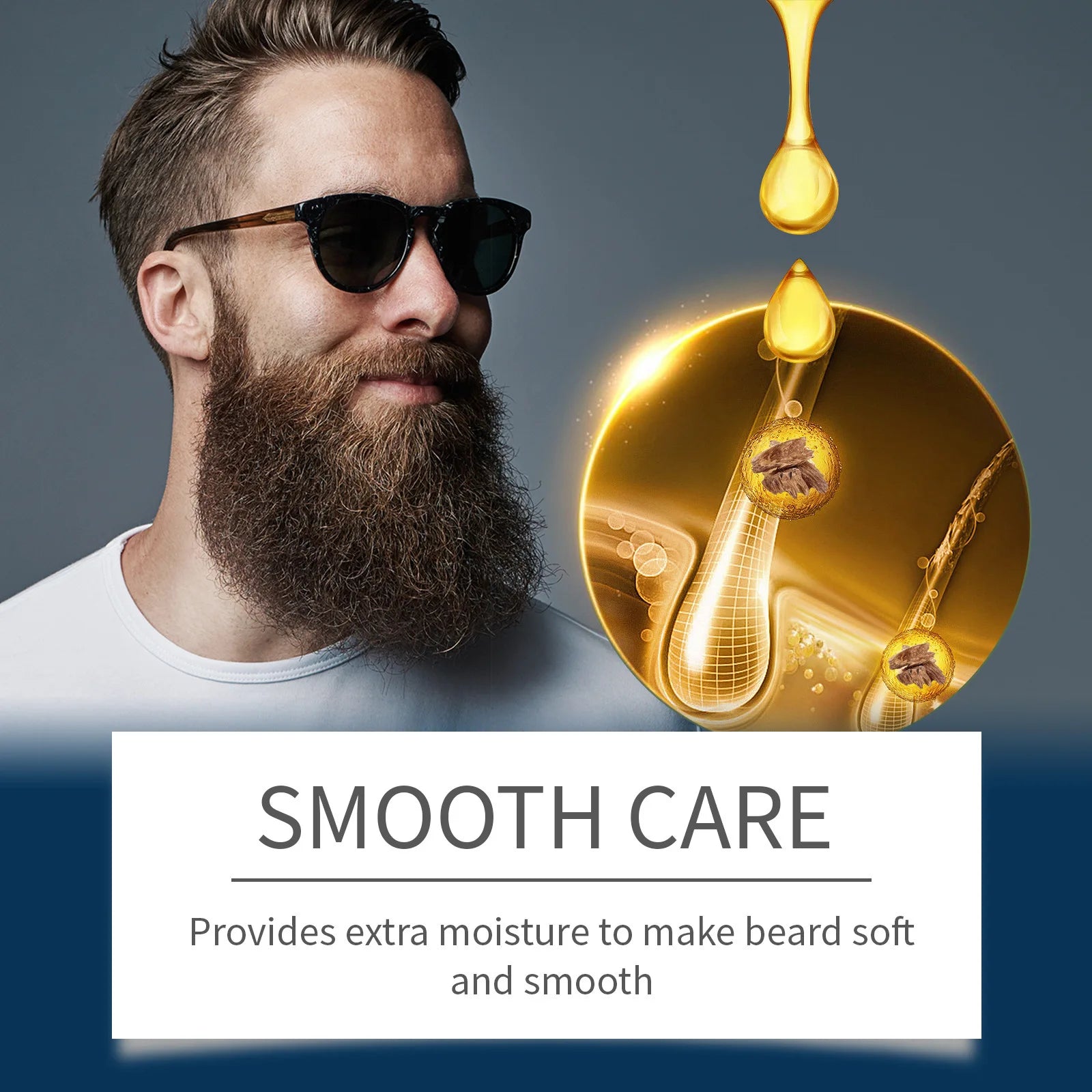 East Moon 1 ensemble hommes bois de santal ensemble de soins de barbe nourrir barbe hydratante barbe propre épaissir barbe style Kit de soins de barbe pour hommes