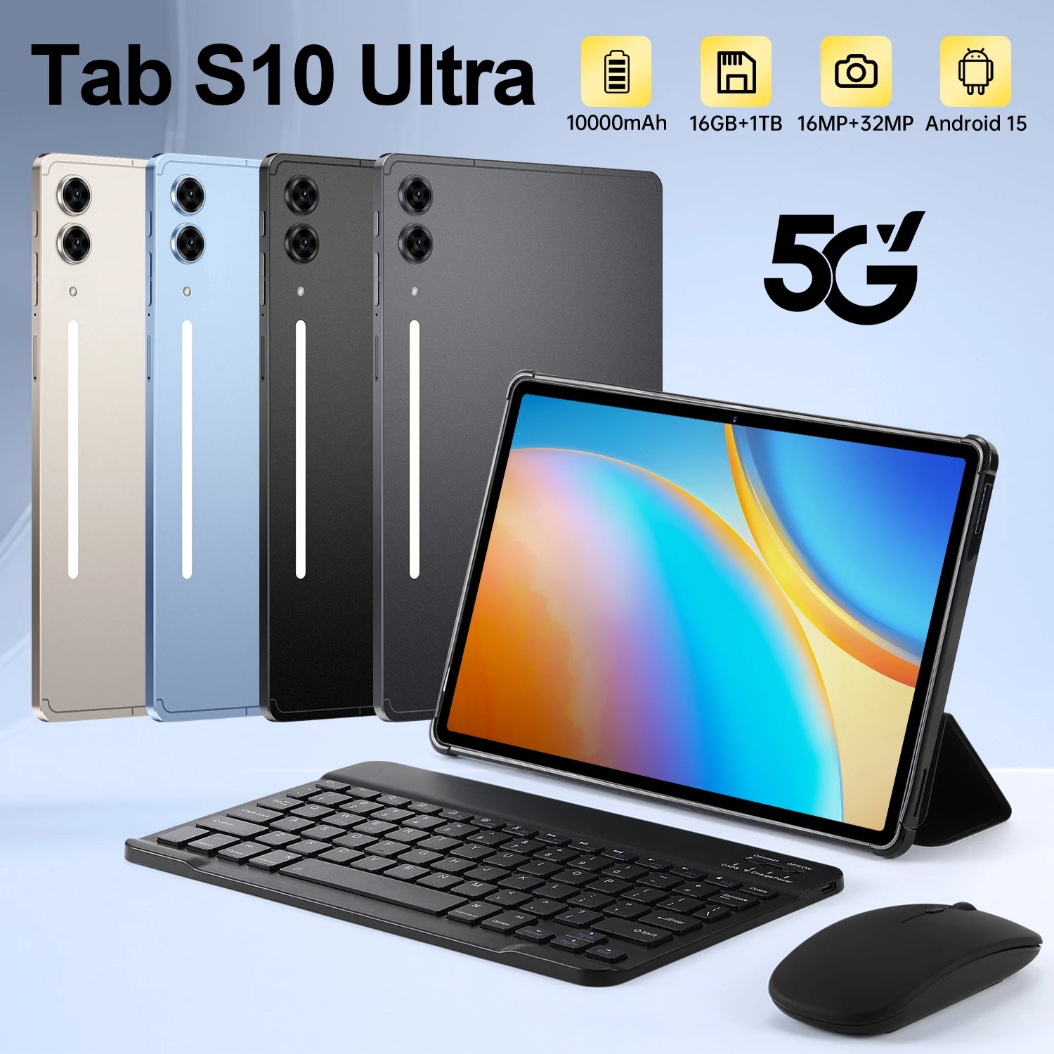Original Samsung Galaxy Tab S10 Ultra 2025, 10.1-inch High Definition, Android 15, 16GB + 1TB, 10000mAh, Dual 5G