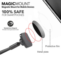 Support de téléphone magnétique universel pour voiture, bras long, pare-brise, tableau Prada, support de voiture magnétique, support S6 pour téléphone portable, support pour iPhone support portable pour voiture
