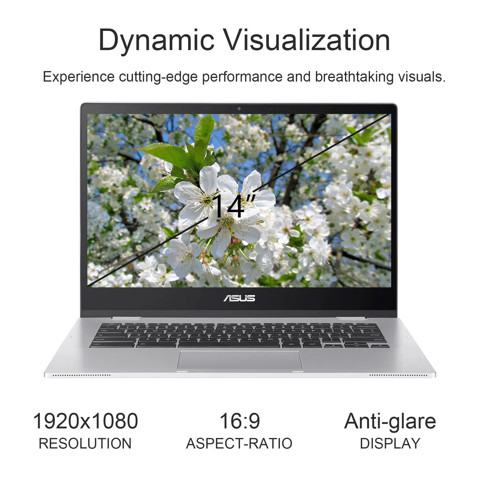 Ordinateur portable ASUS Chromebook CX1400 FHD 14", Intel Celeron N4500, 4 Go de RAM, jusqu'à 320 Go de stockage (64 Go eMMC + 256 Go Micro SD), Chrome OS