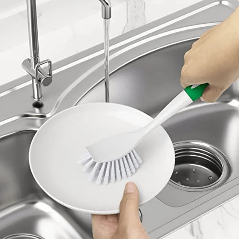 Brosse à vaisselle avec poignée, 1 pièce, brosses à récurer de cuisine pour nettoyer l'épurateur de vaisselle avec poils rigides pour évier, casseroles