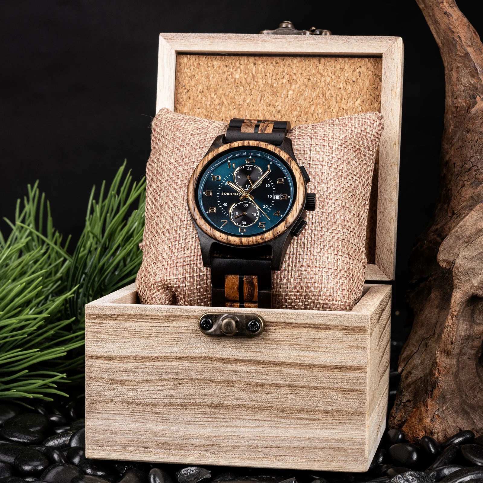 BOBO BIRD montre montre-bracelet en bois homme fabriqué à la main Vintage nouvelle montre à Quartz en bois avec montre en bois naturel élégante Unique personnalisé