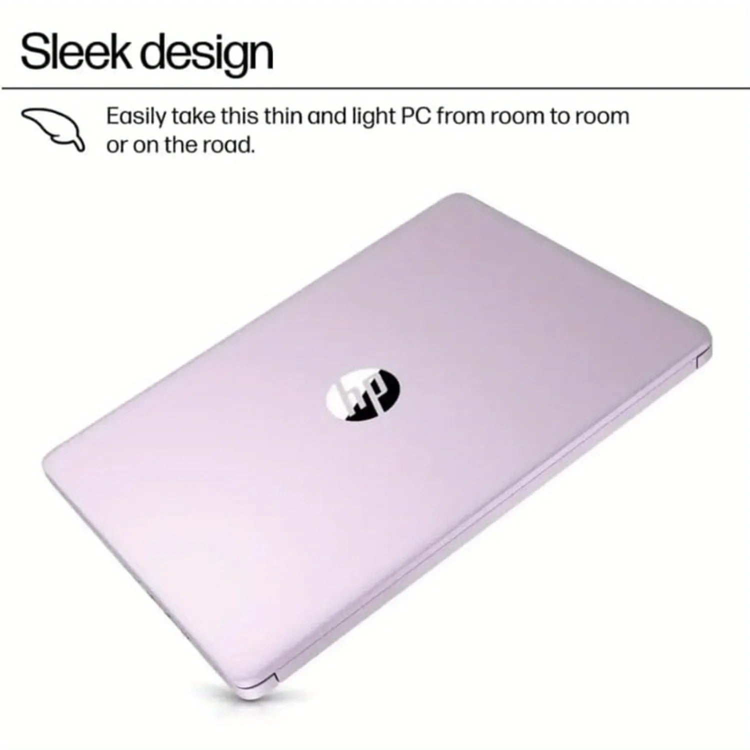Ordinateur portable professionnel HP HD 14", processeur Intel N150, jusqu'à 16 Go de RAM, 128 Go UFS, graphiques Intel, Wi-Fi 6, Windows 11 S, miel lavande