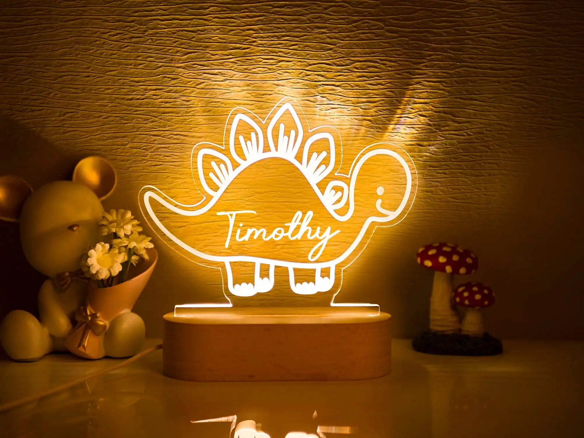 Bébé enfants USB veilleuse personnalisé enfants nom lampe personnalisé pépinière nouveau-né chambre décoration de la maison anniversaire Souvenir cadeau