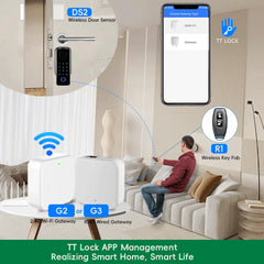 RAYKUBE TT LOCK G2 passerelle Wifi sans fil Hub RJ45 filaire G3 passerelle/TT serrure porte-clés télécommande/capteur de porte pour serrure intelligente