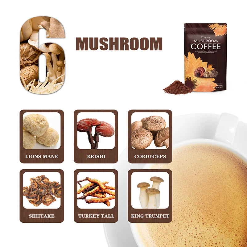 Café de chambre plus lent avec crinière de discussion, cordyceps, reishi, reconstitue l'énergie, améliore la concentration, améliore l'immunité, 1 paquet