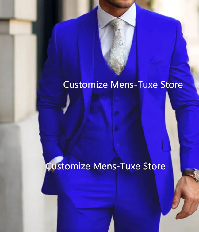 Zones Me-Costume Slim Fit pour Homme, Tenues de Mariage Formelles, Gris, Veste 3 Pièces, Pantalon avec GlabtMade, 2024