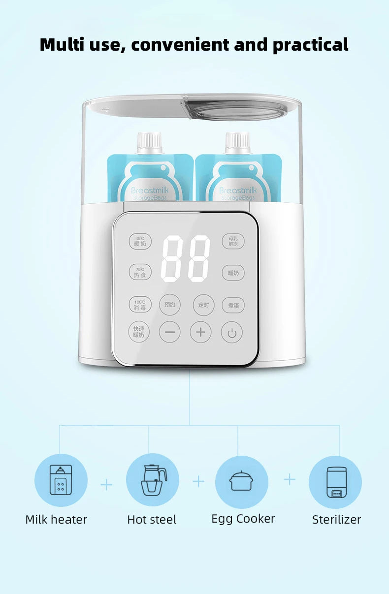 Chauffe-biberon multifonction rapide, accessoires pour bébé, chauffe-aliments, chauffe-lait, stérilisateur avec contrôle précis de la température